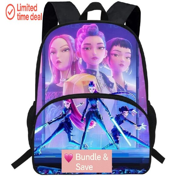 Lightweight Polyester School Backpack with Multiple Pockets, Medium Size - Picture 1 of 2